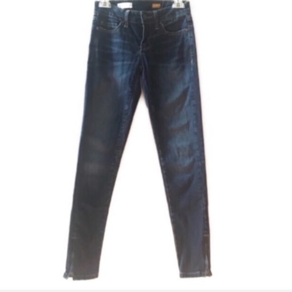 ANTHROPOLOGIE Pilcro Ankle Zip Low Rise Straight Jeans - Picture 2 of 8